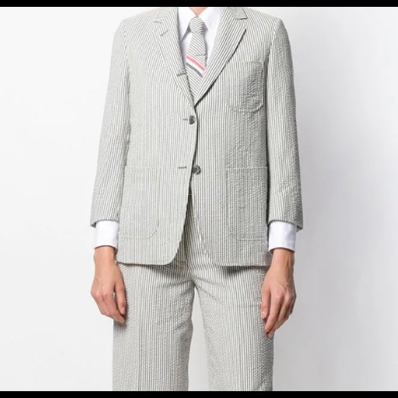 Thom Browne Seersucker Jacket Size 3 - Picture 2 of 8